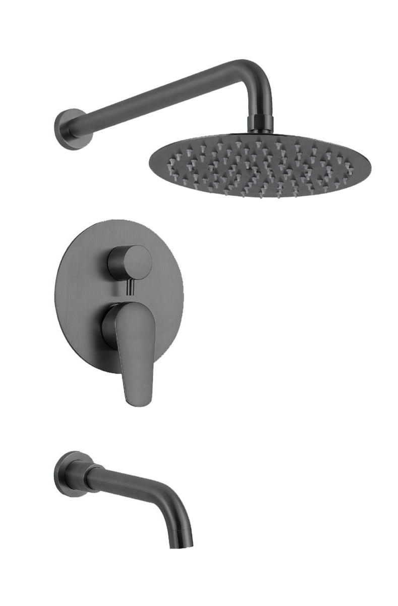 ducha-negra.png Ducha Logan black de embutir c/transferencia - Imagen 1